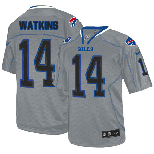 Men's Elite Sammy Watkins Nike Jersey Lights Out Grey - #14 NFL Buffalo Bills